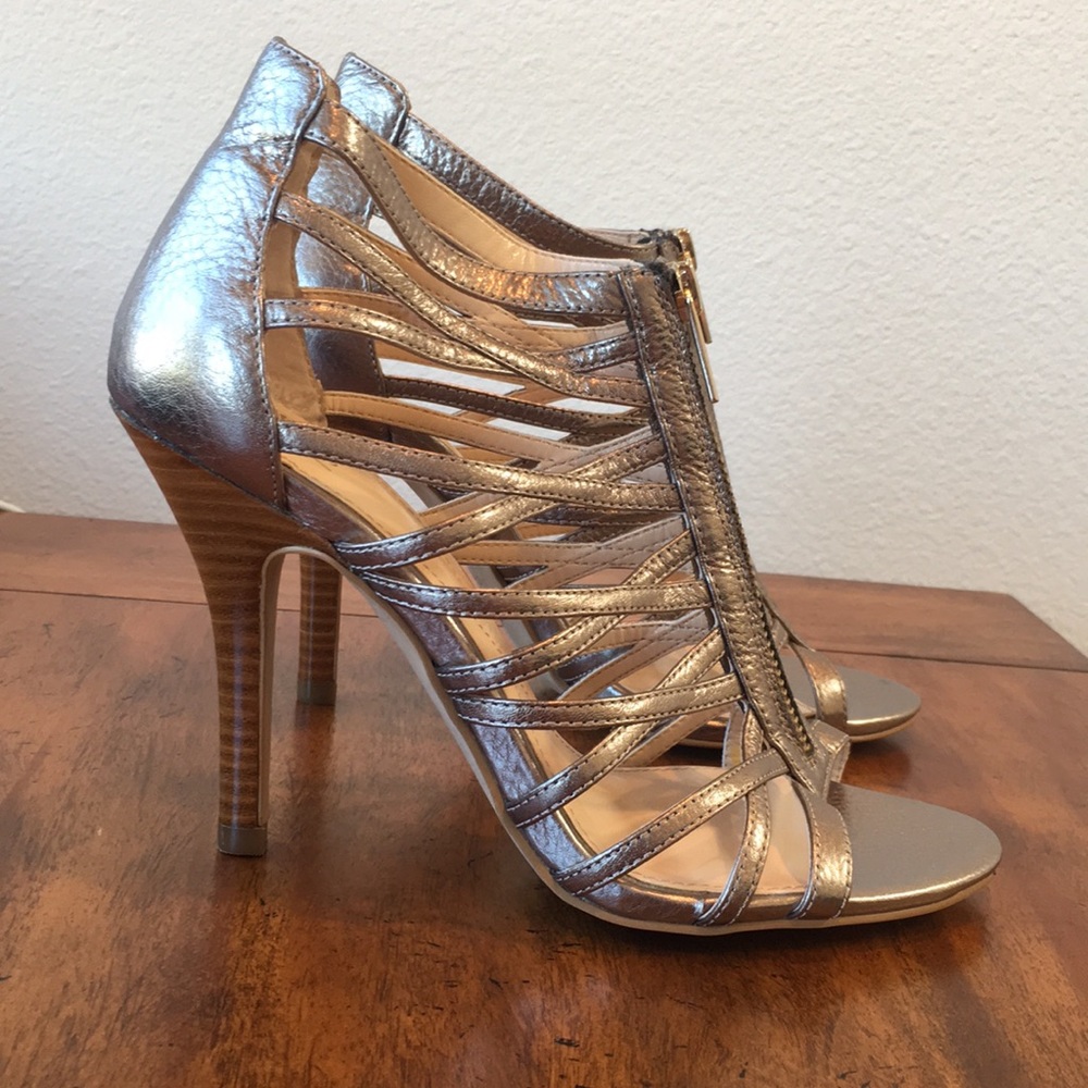 Isola metallic strappy heels
